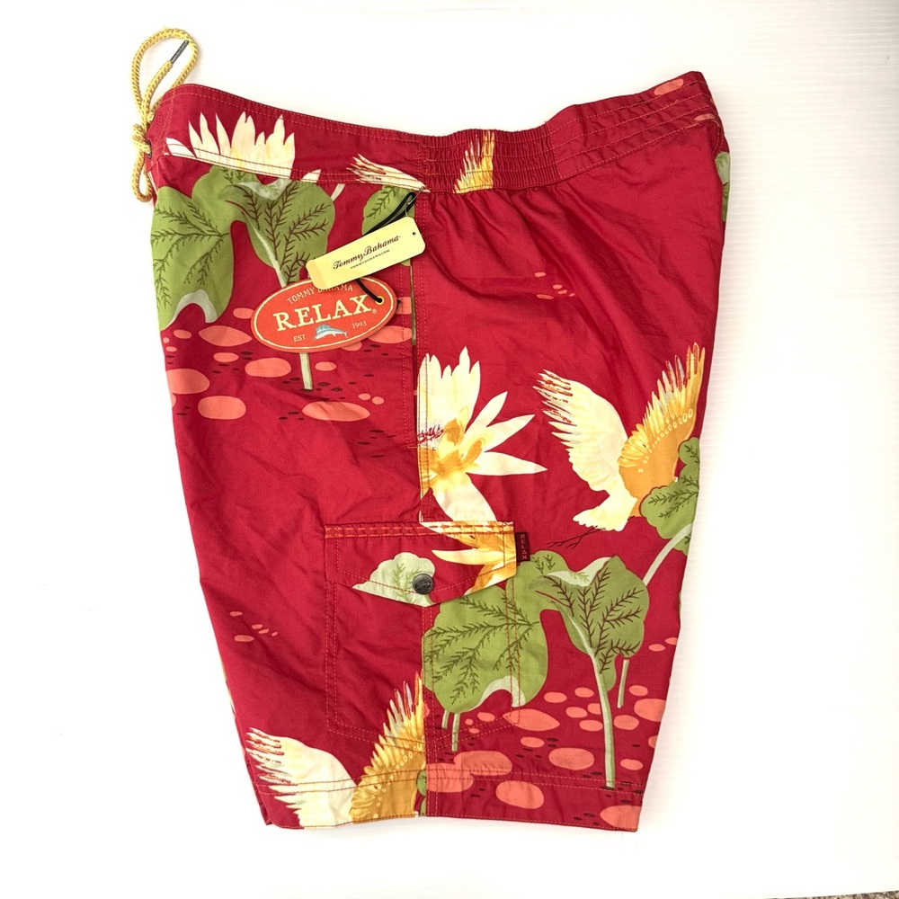 Tommy Bahama Tropical Floral Swim Trunks Relax Shorts Size Large - Picture 4 of 6